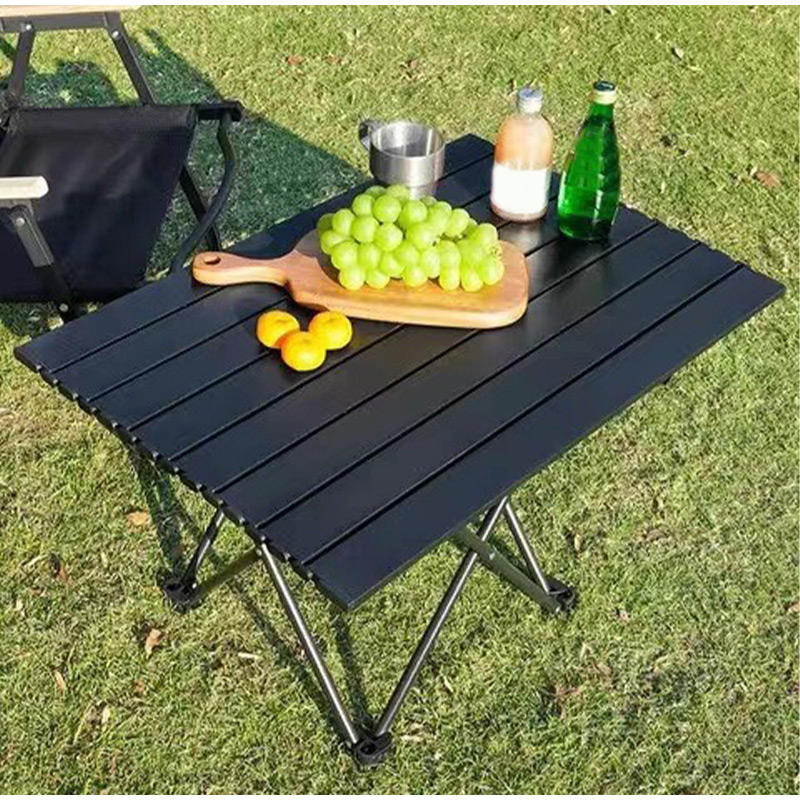 Camping Cooking Table - ポータブルエッグロール折りたたみ式キャンプテーブル、軽量ピクニックテーブル、キャリーバッグ付き、アウトドアロールアップデスク、バーベキュー、旅行、オフィス用