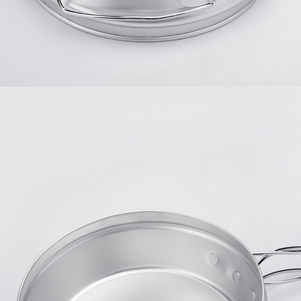 Camping Cooking Dining Set - アウトドア用アルミ製調理器具セット。スタックキャンプ、携帯用鍋、フライパン、ハイキング、ピクニック、キャンプでの調理に最適な調理器具と備品。