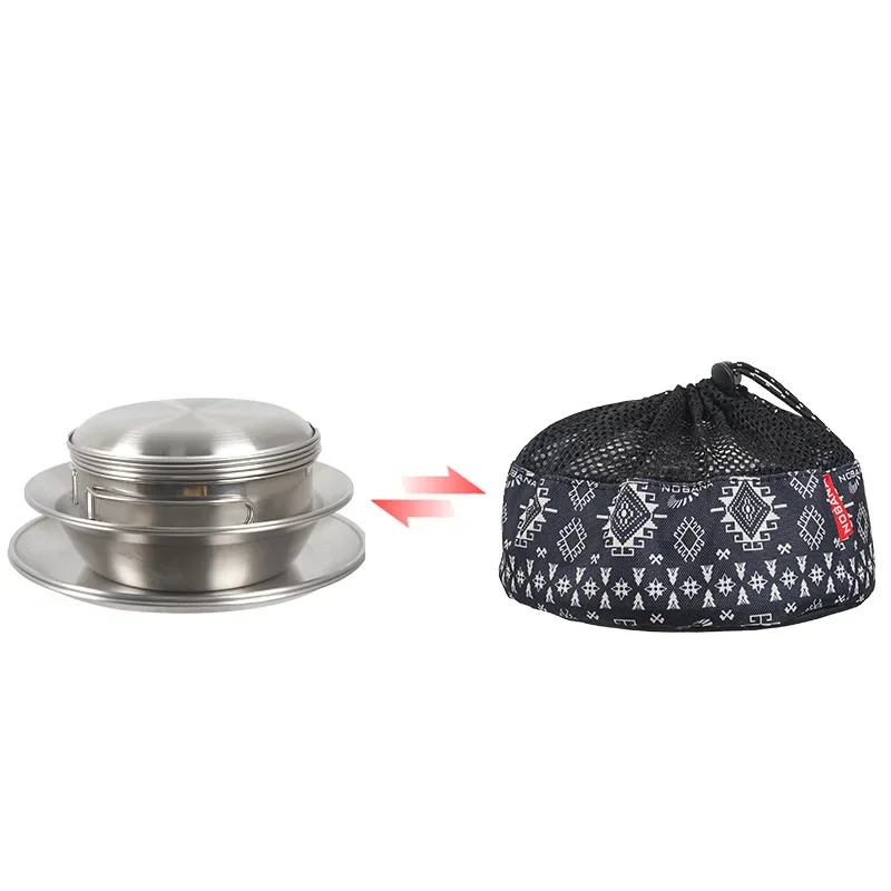 12個入りポータブルアウトドア食器セット キャンプ、自走車ツ - Camping Cooking Dining Set のレビューと価格