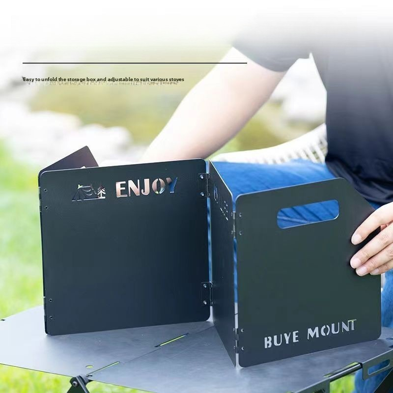 キャンプ用ストーブ風防 4つ折り風よけ ポータブル折りたたみ - Camping Hiking Cooking のレビューと価格
