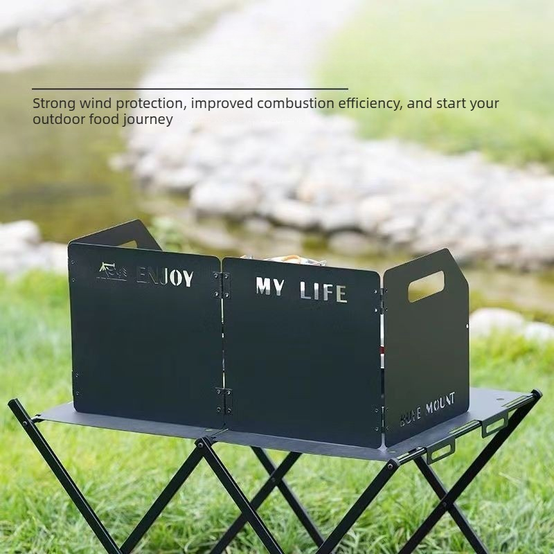 キャンプ用ストーブ風防 4つ折り風よけ ポータブル折りたたみ - Camping Hiking Cooking のレビューと価格