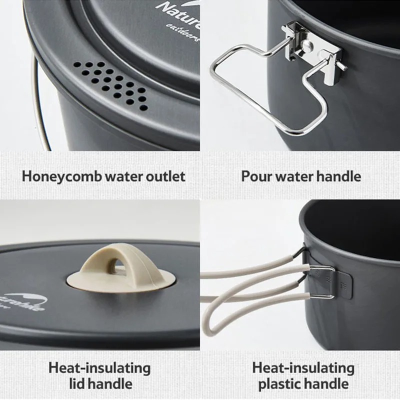Naturehike 2025 新型アウトドアピクニックポッ - Quality Camping Cooking Set のレビューと価格