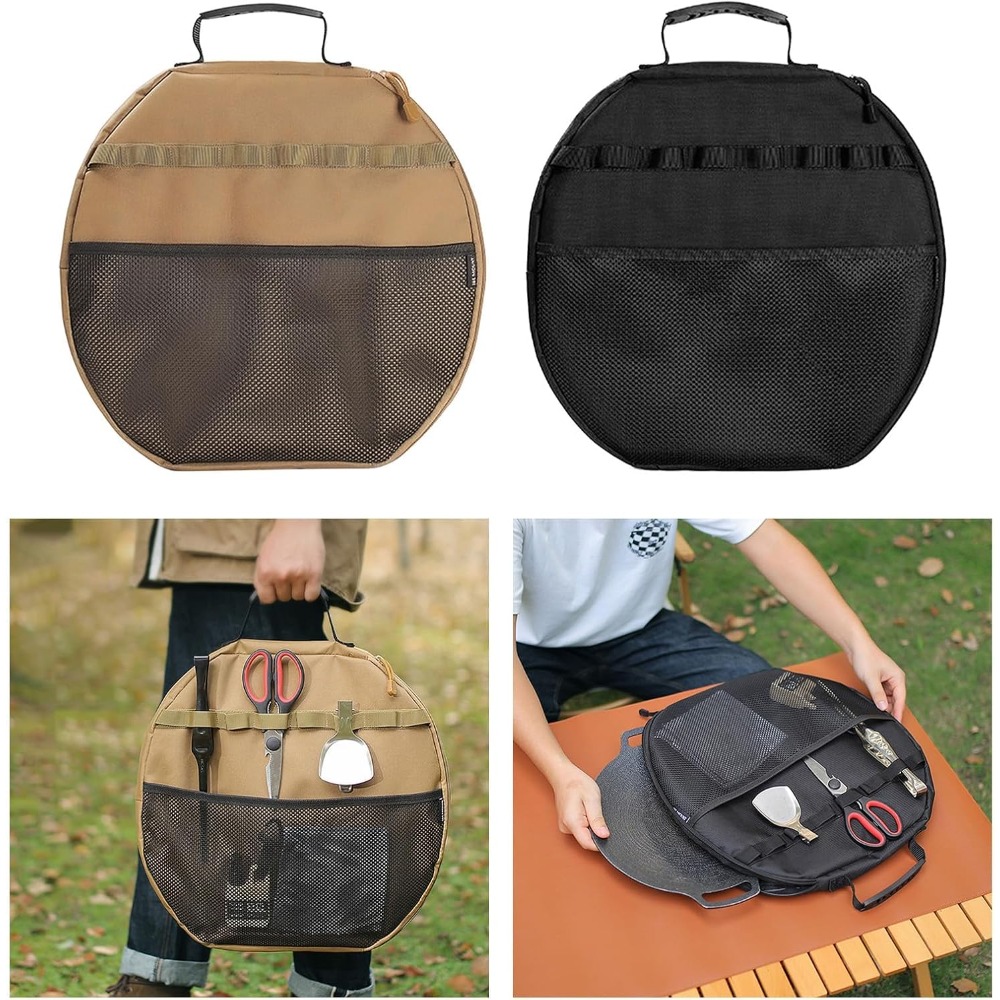グリルパン収納バッグ、フライパンとグリドル用ポータブルポーチ - Camping Cooking Organizer のレビューと価格